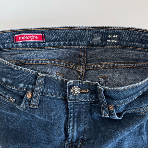 Red Engine Cayenne Floral Skinny Dark Wash Jeans - Picture 7 of 9